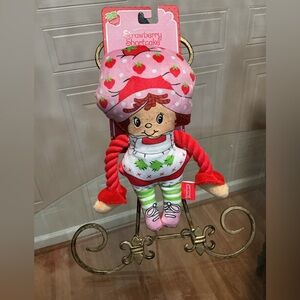 Brand New Strawberry Shortcake Clinker & Squeaky 14”Dog Toy